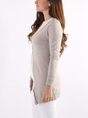 Cardigan lungo con tre bottoncini