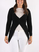 Cardigan lungo con tre bottoncini