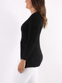 Cardigan lungo con tre bottoncini