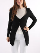 Cardigan lungo con tre bottoncini