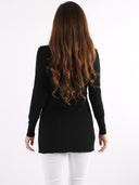 Cardigan lungo con tre bottoncini