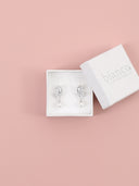 Orecchini Betty con farfalla strass e perla