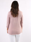 T-shirt Bianco con maniche lunghe e B dietro