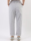 Pantalone paperbag con taschine rouches