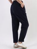 Pantalone paperbag con taschine rouches