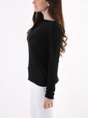 Maglia basic in misto viscosa e seta