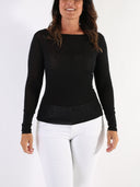 Maglia basic in misto viscosa e seta