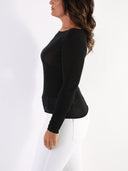 Maglia basic in misto viscosa e seta