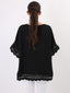 Blusa Augusta con bordi in pizzo