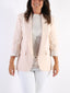 Blazer aperto con interno a righe