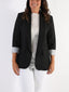 Blazer aperto con interno a righe