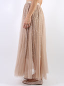 Gonna lunga con paillettes e tulle