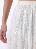 Gonna lunga con paillettes e tulle