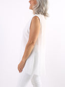 Top sottogiacca asimmetrico con pences