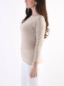 Maglia basic in misto viscosa e seta