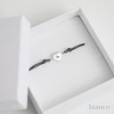 Bracciale in Argento 925 con cuore e cordino