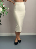 Gonna midi in misto viscosa