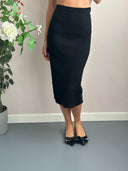 Gonna midi in misto viscosa