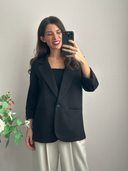Blazer in misto viscosa monobottone