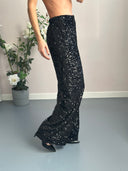 Pantapalazzo in vellutino paillettes