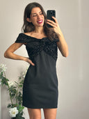 Mini dress incrocio con vellutino