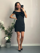 Mini dress incrocio con vellutino