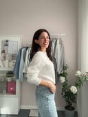 Maglione girocollo in baby alpaca