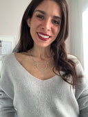 Collana strass con maxi cuore sagoma