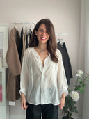 Camicia Marianna con scollo coreano