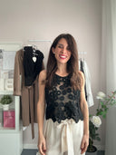 Top macremè con perline