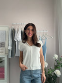 Cardigan in viscosa con scollo gioiello