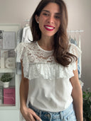 PREORDINE: T-shirt con pizzo e paillettes