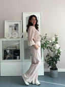 Pantapalazzo in cotone con merletto