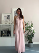 Abito Rosa con scollo regolabile a fiocco