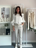 Pantalone classico beige