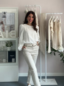 Pantalone classico beige