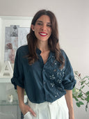 Camicia in cotone Flower