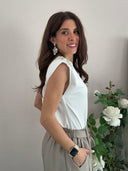 Top Kylie con spalline gioiello