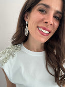 Top Kylie con spalline gioiello