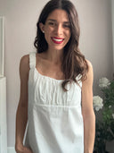 Top Sea con spalline arricciate
