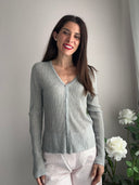 Cardigan in lyocel e lurex