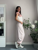 Jeans ballon strass rosa