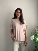 T-shirt con perle e strass