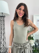 Top a costine basic in cotone