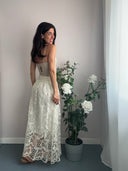 Gonna lunga con pizzo floreale