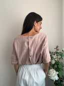 Camicetta rosa 100% cotone in plumetis
