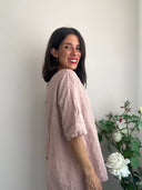 Camicetta rosa 100% cotone in plumetis