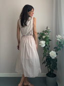 Gonna midi rosa in cotone