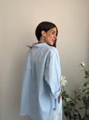 Camicia milleriche con strass azzurri