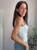Top crop a costine con cuori